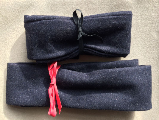 Navy bow bags